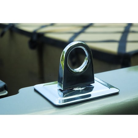 Sunbelt PRO GRIP Anchor Point, Chrome, w/ Rubber Block, Cut Case 2.13" x2.75" x5" A-B1810101